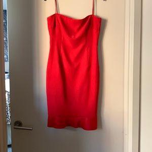 Red Laundry cocktail dress with spaghetti straps